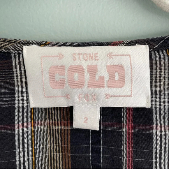 Stone Cold Fox Plaid Tie Crop Top 2 - Picture 5 of 8